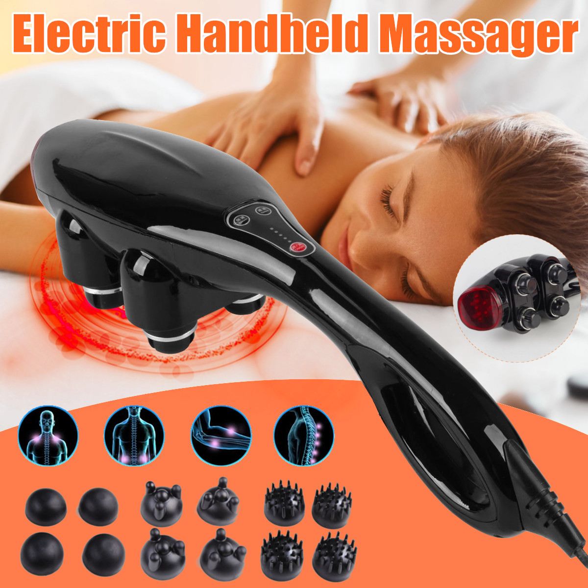 Scalp Massager Electric - Vier-Head Krachtige Multifunctionele Krachtige Koning Massager,