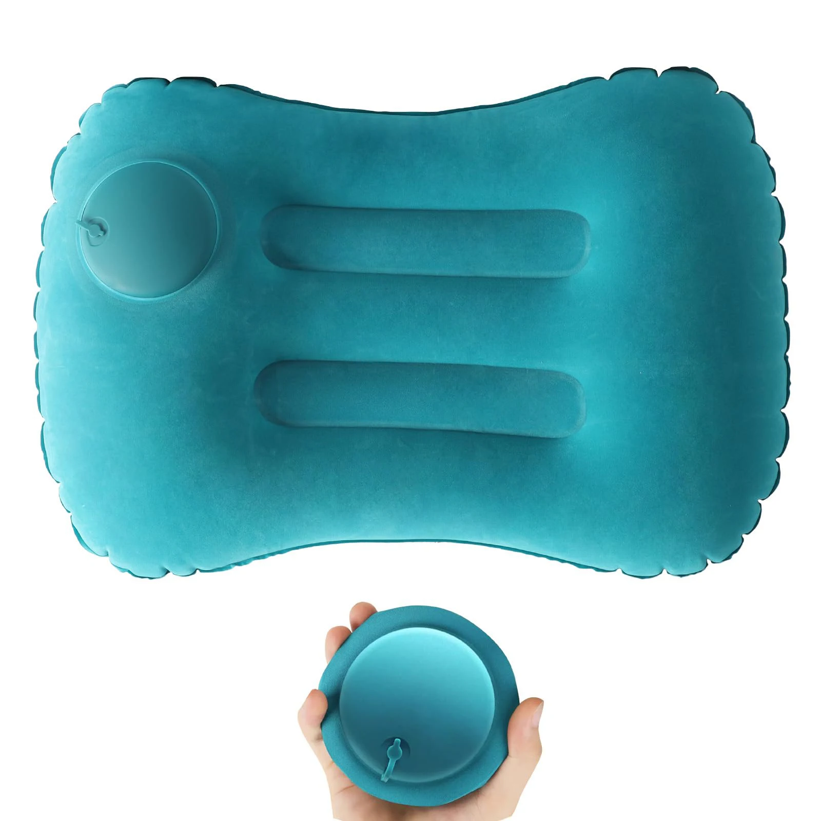 Neck Traction Pillow - Draagbaar comfortabel opblaasbaar kussen, campingkussen, zwembadkussen,